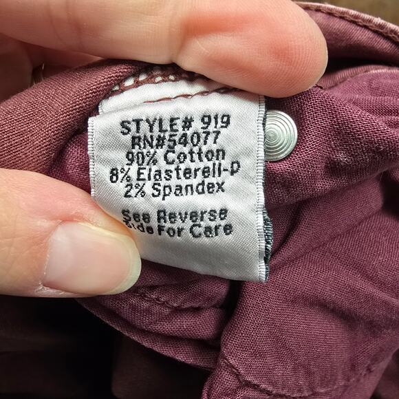 Women's Cabi Bordeaux Skinny Burgundy Denim Jeans Style #919 | Size 4 - Picture 9 of 10